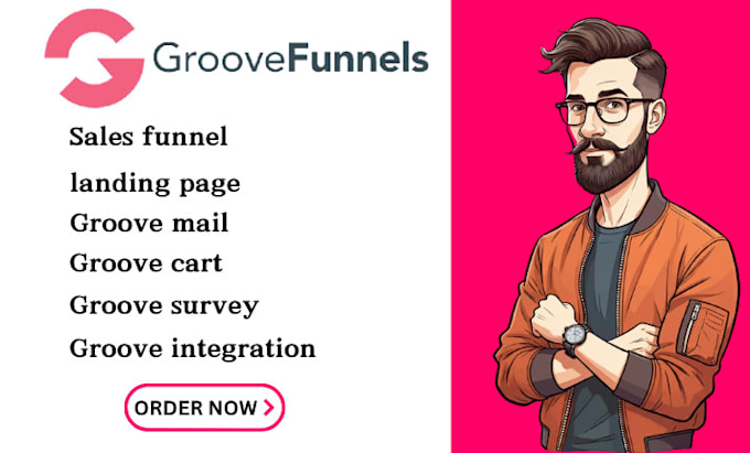 Gig Preview - Get groove funnel landing page, groove pages, groove funnel and groove kart