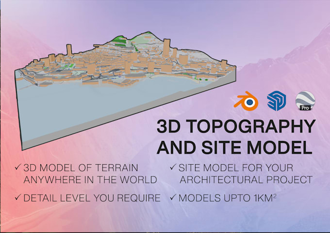 Gig Preview - Create your site model with 3d topography