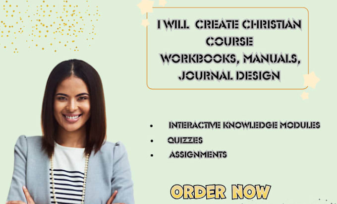 Gig Preview - Create christian course workbooks, manuals, journal design