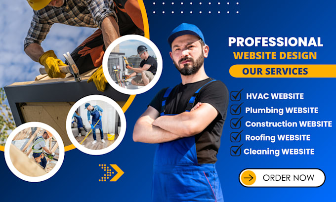 Gig Preview - Desgin contractor, construction, hvac, remodeling, plumbing wordpress website