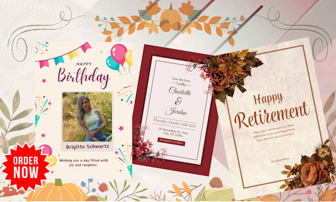 Bestseller - design digital invitations wedding birthday party, christmas and greeting cards