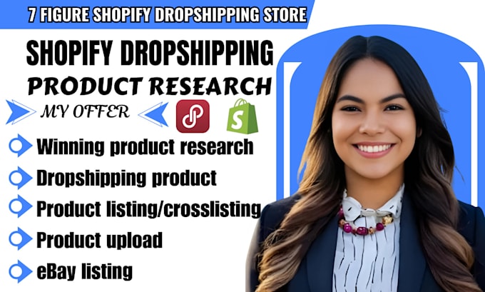 Gig Preview - Find shopify dropshipping winning product research, ebay, tiktok shop, amazon