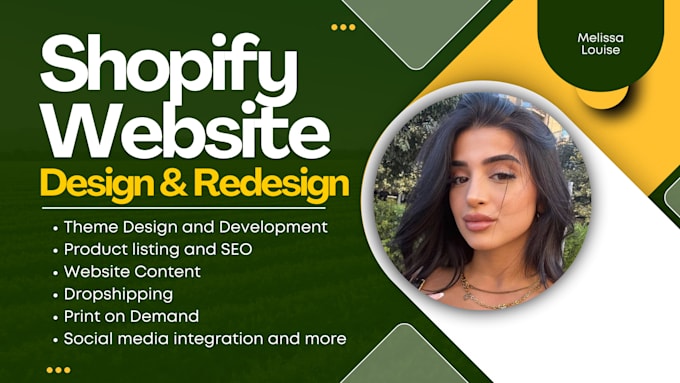 Gig Preview - Shopify website design shopify store redesign shopify dropshipping store