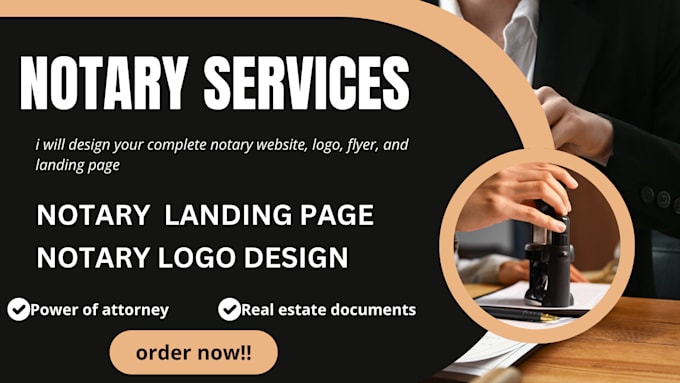 Gig Preview - Design your complete notary website, logo, flyer, and landing page