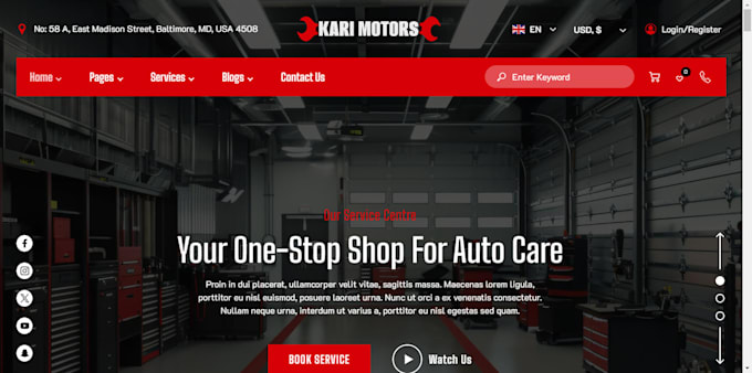 Gig Preview - Create automotive parts ecommerce website, auto parts store, auto parts website