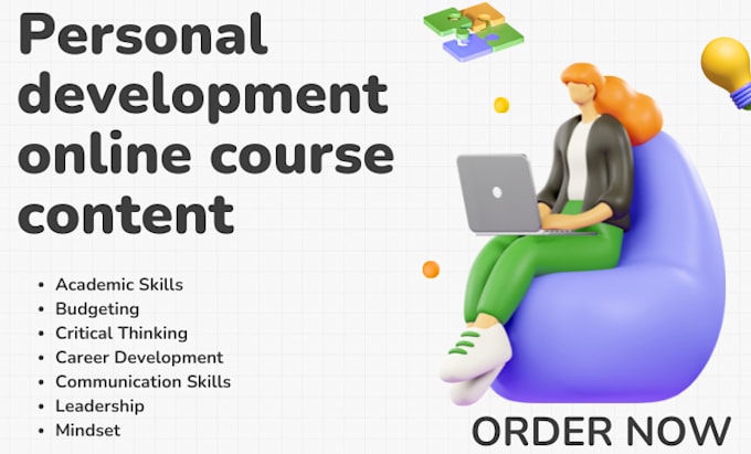 Gig Preview - Create your personal development online course content