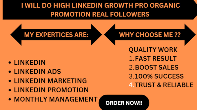 Bestseller - do high linkedin growth pro organic promotion real followers