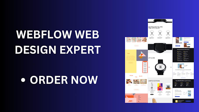 Gig Preview - Design stunning websites with webflow custom responsive and seo optimized