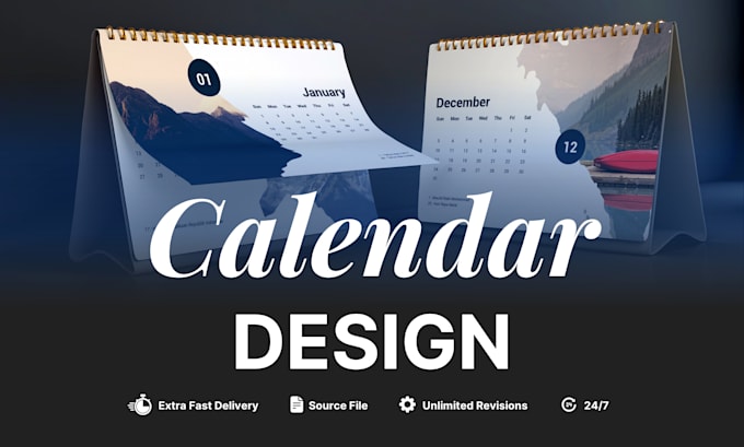 Gig Preview - Design custom calendar for print and digital purpose