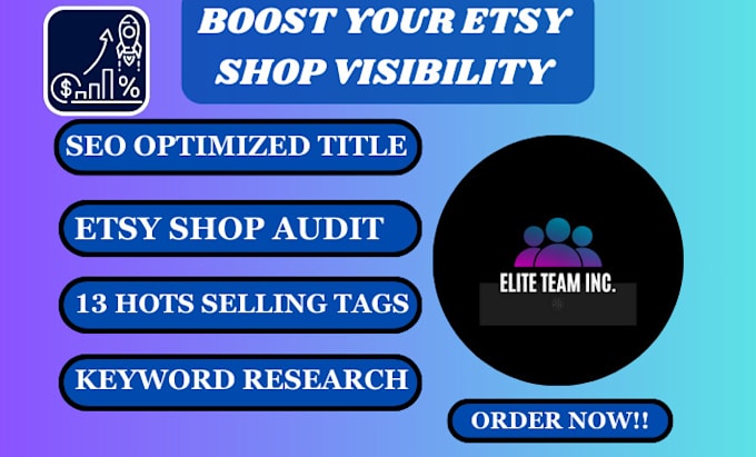 Bestseller - optimize etsy title, tags and description for etsy seo and top ranking on serp