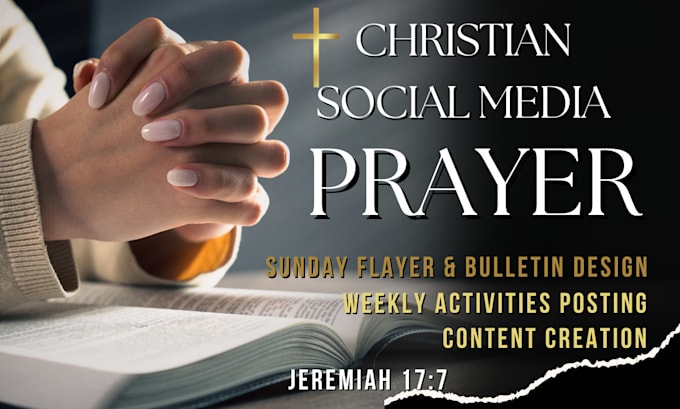 Gig Preview - Be your christian ministry social media manager graphics and content creator