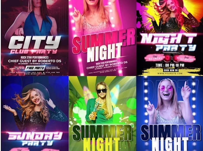 Gig Preview - Design hip hop, nightclub, bar, dj, club, party, concert flyer, poster