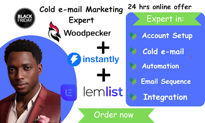 Gig Preview - Setup lemlist, woodpecker and instantly ai for cold email outreach