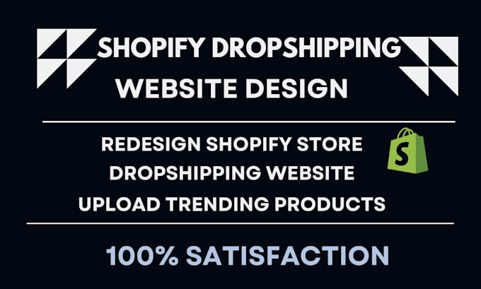 Gig Preview - Build shopify website design shopify dropshipping store redesign website shopify