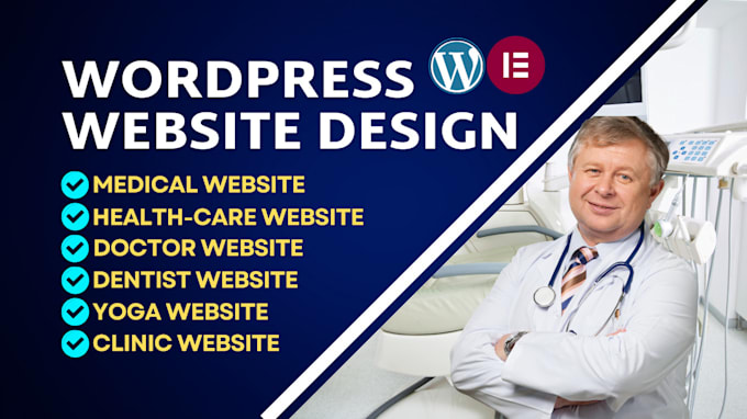 Gig Preview - Design, home care, clinic, dental, healthcare, yoga, hospital wordpress website