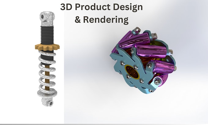 Gig Preview - Do 3d models,2d drawings, product design in solidworks, and rendering