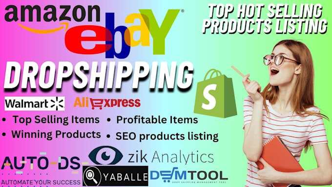 Gig Preview - Amazon to ebay dropshipping SEO product research product listing ebay listing