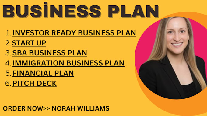 Gig Preview - Write investor ready business plan, proposal, pitch deck, financial plan model