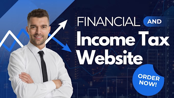 Gig Preview - Design income tax website financial website income tax landing page tax website