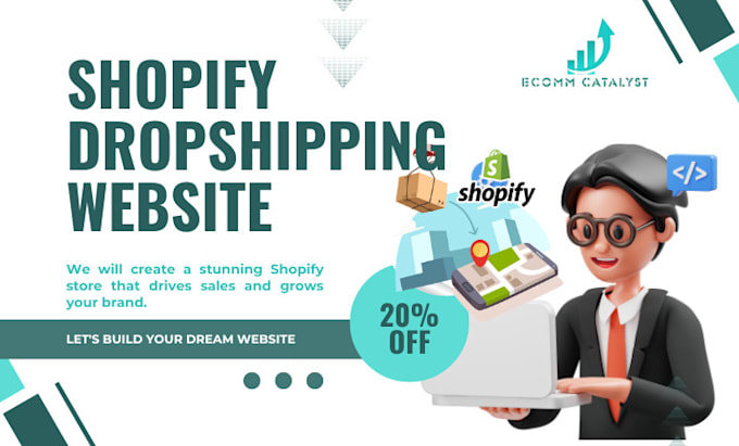 Gig Preview - Build shopify dropshipping website create shopify store design shopify redesign