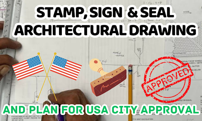 Gig Preview - Stamp, and seal all architecture plans for USA city permit, mep, site plan