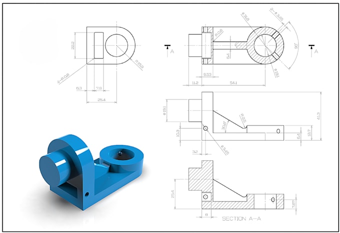 Gig Preview - Design detailed 2d drawings and 3d models using autocad