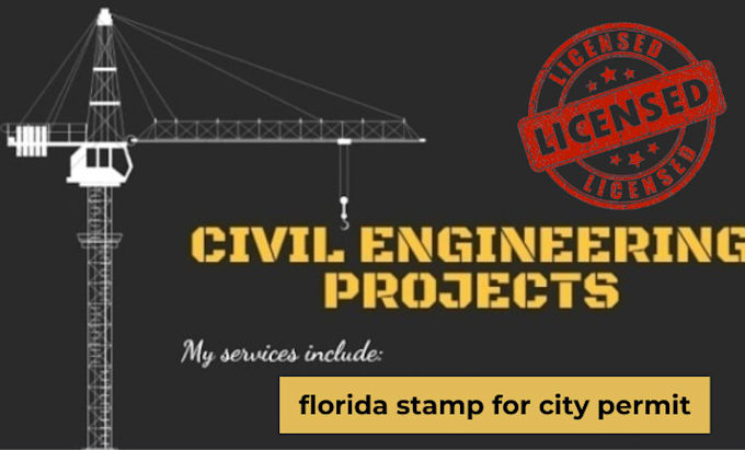 Gig Preview - Be your licensed civil structural engineering and provide stamp for florida