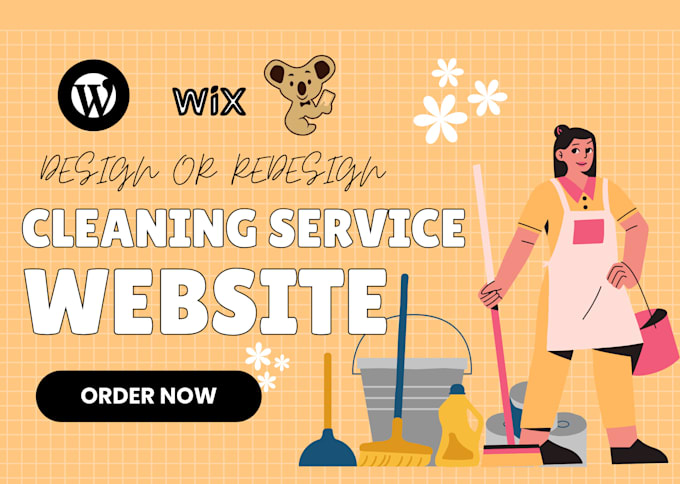 Gig Preview - Create cleaning business website, cleaning service, house cleaning, bookingkoala