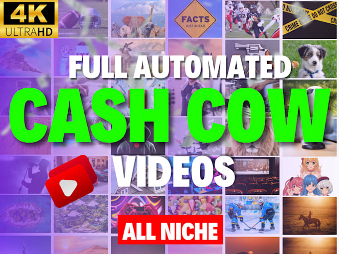 Bestseller - make automated youtube cashcow, cashcow video, edit cashcow video create cashcow