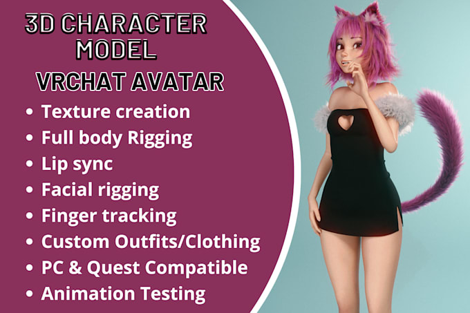 Bestseller - vrchat avatar 3d character model vtuber model vrc vr avatar facerig live2d anime