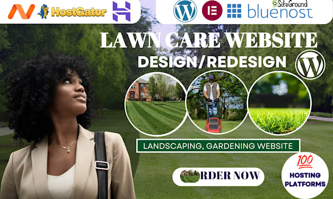 Gig Preview - Design a professional lawn care website on wordpress