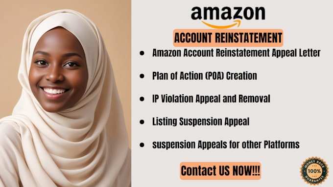 Gig Preview - Do amazon suspension reinstatement plan of action appeal letter product listing