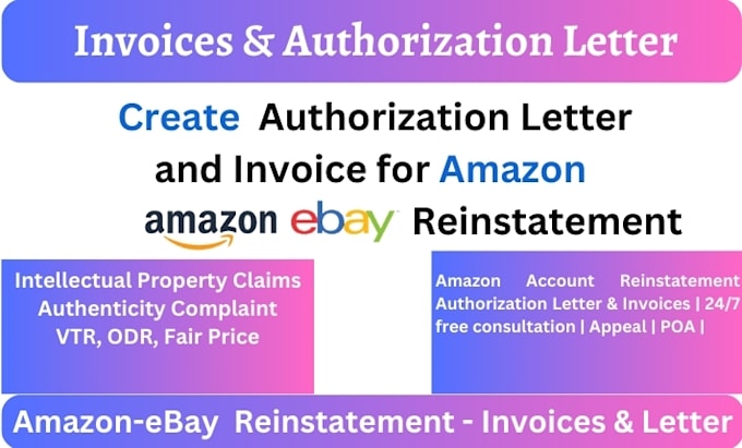 Gig Preview - Provide you letter of authorization to appeal for amazon reinstatement