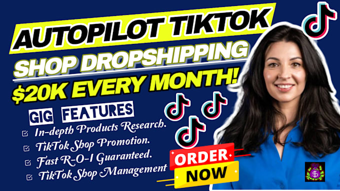 Gig Preview - Setup tiktok shop dropshipping with product hunting, listing and automation