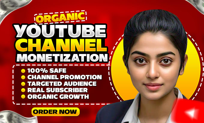 Gig Preview - Do organic youtube channel promotion and monetization