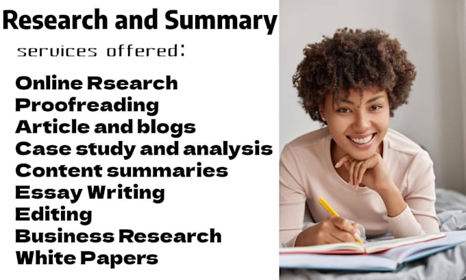 Gig Preview - Conduct your research and write a summary