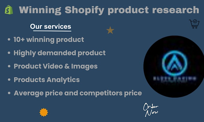 Gig Preview - Do dropshipping product research to find shopify winning products