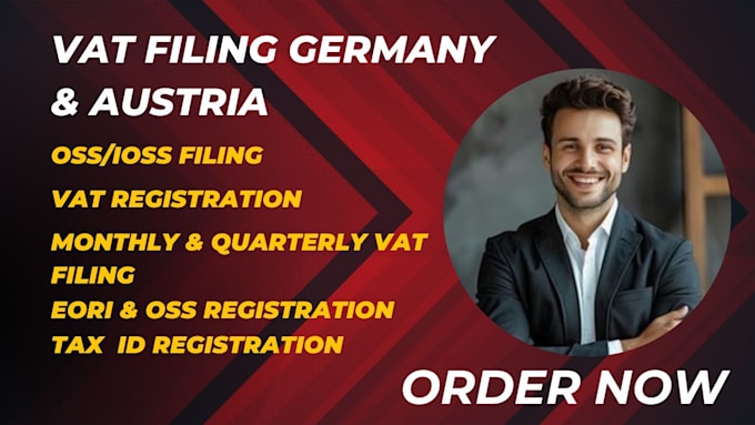 Gig Preview - Do regular vat oss ioss filing for amazon ecommerce germany austria italy spain