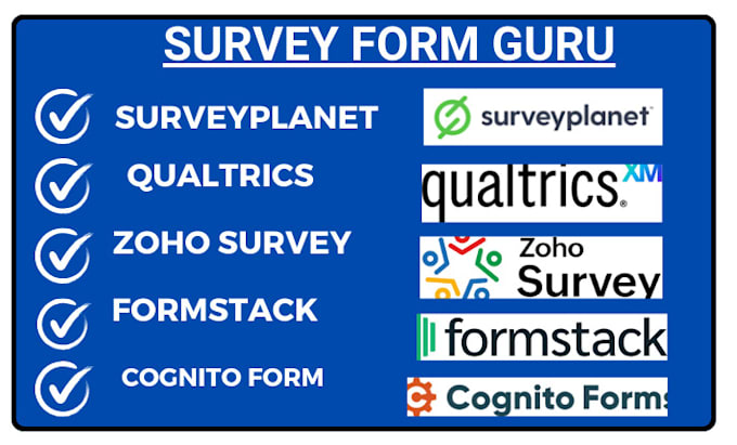 Gig Preview - Create cognito form formstack formsite zoho survey qualtrics surveyplanet askia