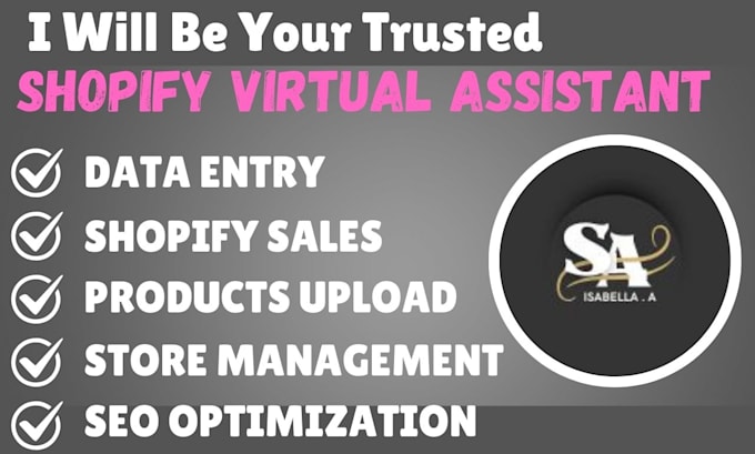 Gig Preview - Be your shopify virtual assistant shopify sales marketing shopify store manager