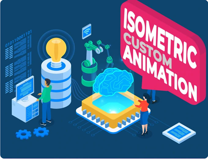 Gig Preview - Create custom 2d saas video animation, quality 3d isometric video animation