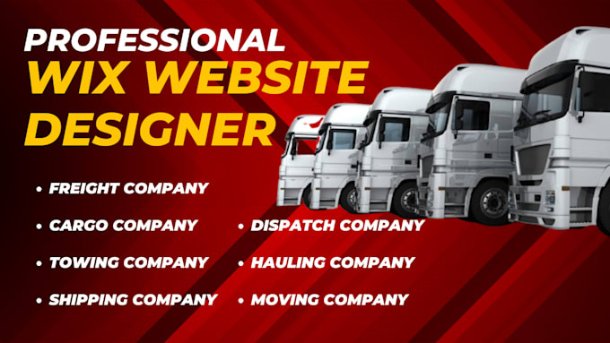 Gig Preview - Design transport cargo freight dispatch trucking moving company wix website