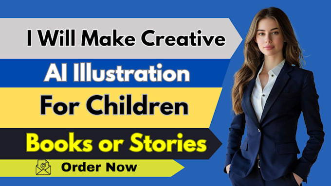 Gig Preview - Make creative ai illustrations for children books or stories