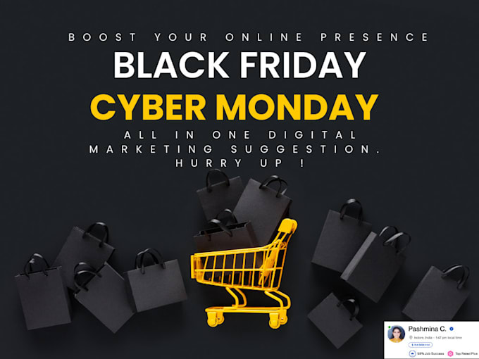 Gig Preview - Design black friday birthday christmas cyber monday halloween to boost sales