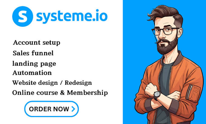 Bestseller - build systeme io landing page, sales funnel in systeme io