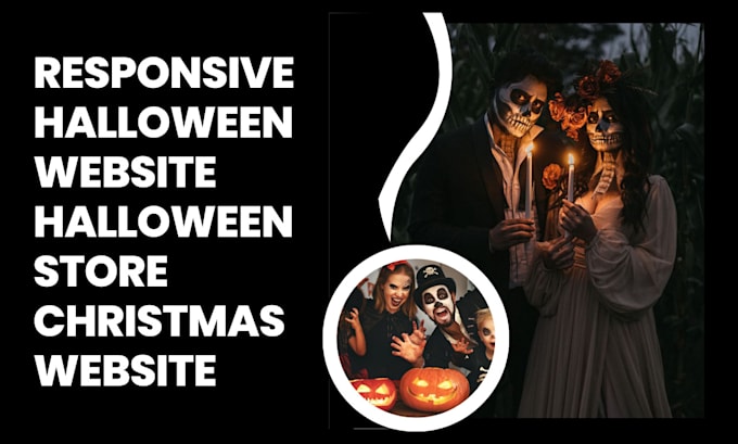 Gig Preview - Design responsive halloween website halloween store christmas website