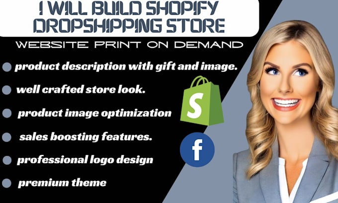 Gig Preview - Create a high converting shopify dropshipping store