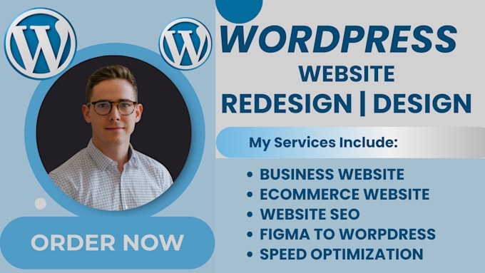 Gig Preview - Develop, redesign, revamp, wordpress website design, business wordpress website