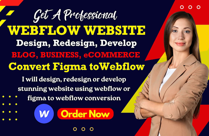 Gig Preview - Create design redesign a responsive website in webflow, convert figma to webflow