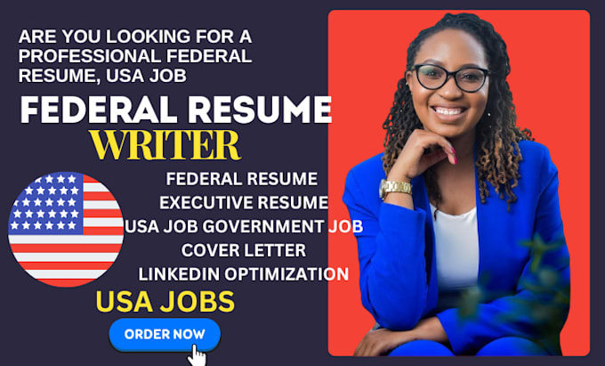 Gig Preview - Professional ats compliant federal resume government executive usa job resume